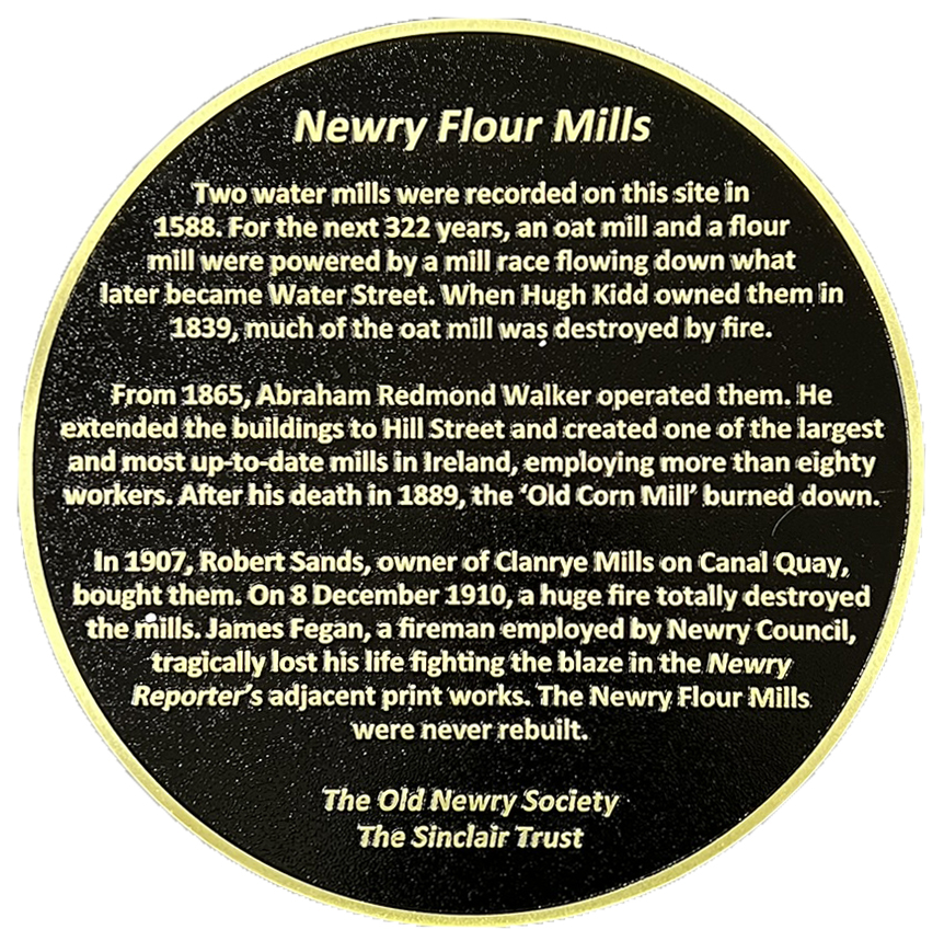 Newry Mills plaque 2